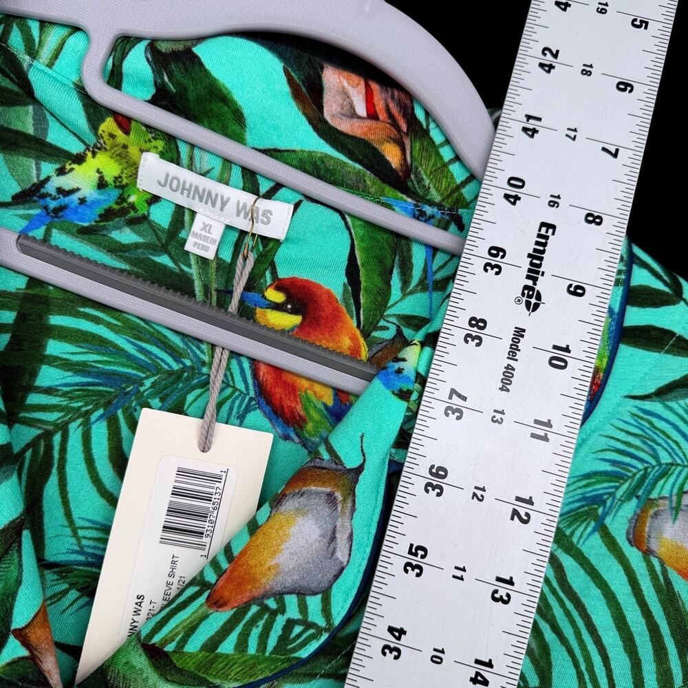Johnny Was Taina Tropical Bird Print Sleep Shirt Nightgown XL NWT Pima Modal - Picture 5 of 13